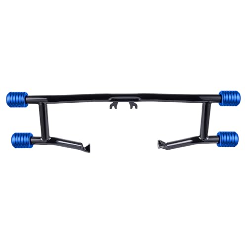 Advanblack Protek Two Step Highway Peg Crash Bar with CNC Slider Fit for 2014-2025 Harley Touring Road Glide Street Glide Electra Glide – Engine Guard Performance Upgrade (Blue CNC) - color: Blue CNC