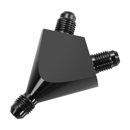 EVIL ENERGY 3AN Y Block Flare Fitting Adapter Union Splitter Black - size: 3 × 3AN