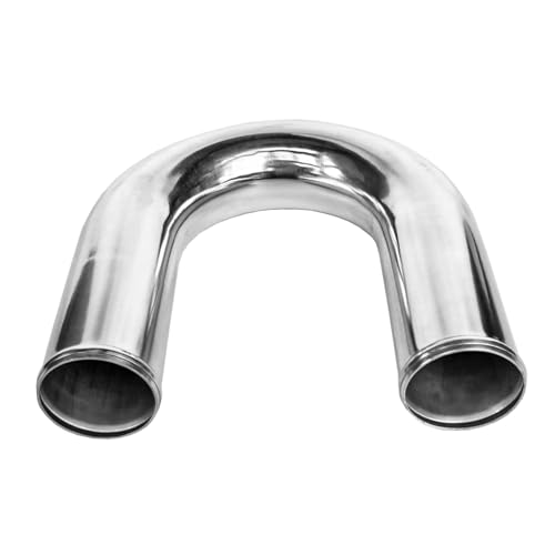 OD 3" (76mm) 180 Degree Aluminum Elbow Intercooler Pipe Tube, 6" Leg Length Universal U-Shape Bend Intake Tubing Adapter Turbo Connector - size: 3" (76mm)