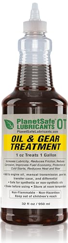 PlanetSafe Lubrication Oil Treatment for Car Engine - Stabilizer - Additive for Enhanced Performance Compatible with 2 & 4 Cycle Engine Ideal for Oil Change Kit - 8 oz - Made in the USA - size: 32 oz Oil Treatment (OT)