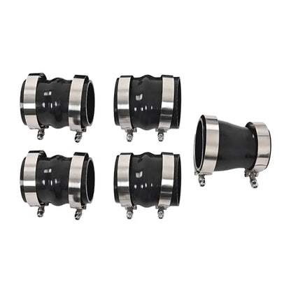KUAFU Intercooler Pipe and Boot Kit Compatible with 11-16 Silverado Sierra - color: Black