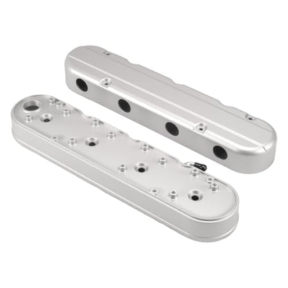 Cast Aluminum Valve Covers with Coil Mounts - color: Sliver, size: GM LS 293 325 376