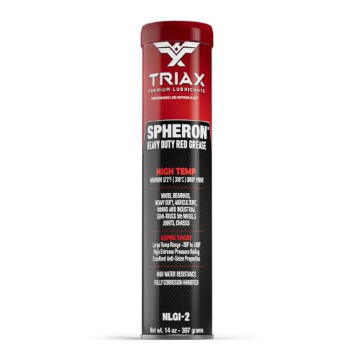 TRIAX Spheron High Temp Wheel Bearing Grease, Tacky Lithium Complex, Heavy Duty Waterproof (14 Oz Tube) - size: 14 Ounce Tube