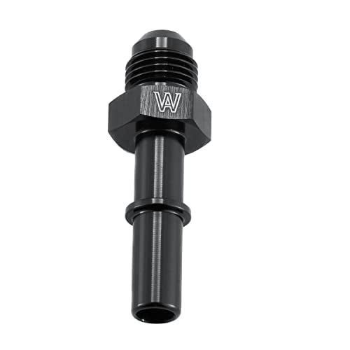 Quick Connect Male 3/8 Fuel Rail Hose to 6AN Adapter Fitting LS1 LS3 GM T-6061 Aluminum Black