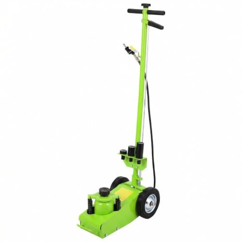 GarveeTech 30 Ton Air Hydraulic Floor Jack for Heavy Duty Trucks & Tractors – Low Profile (9"-17.7"), 4 Adapters, 46" Adjustable Handle – 66,000 Lbs Capacity - color: 30 Green