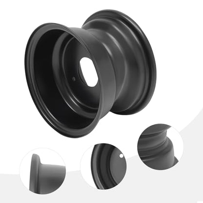 7'' Atv Wheel Rim 16x8-7 3-Hole Tire Wheel Rim for 125cc ATV Black (Diameter: 200mm/7.87in)