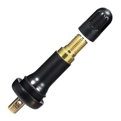 Saihisday TR413 Valve Stems Black Rubber Snap-in Tire Valve Wheel Rim Stems TPMS for GM Chevy (Pack of 100)