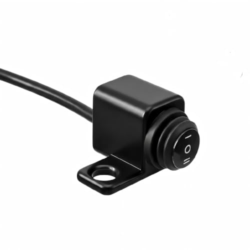 Motorcycle Light Toggle Switch 12V ON-Off-ON Design, Waterproof Handlebar Control for Fog Driving Auxiliary Lamps, Easy Mount Riding Accessory for Most Motorcycles ATV UTV (3 Hole Black) - color: 3 Hole Black