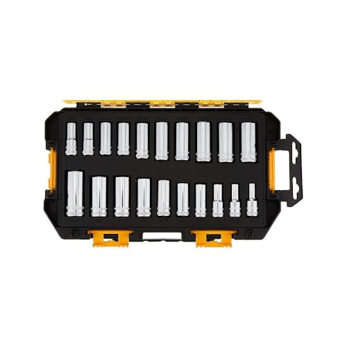 DEWALT DWMT73812 Tool Kit 3/8'' Drive Deep Socket Set, 20 Piece - style: 3/8" Drive