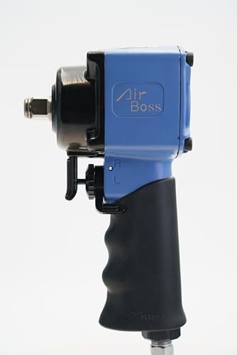 Airboss AW-90J 1/2" Stubby Air Impact Wrench, 600 ft-lbs Breakaway Torque, Jumbo Hammer, Magnesium Alloy, High Torque Compact 1/2 Impact Wrench for Lug Nuts, Tire Service, Tight Spaces & Auto Shop - size: 600 FT LB