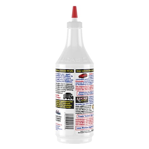 Lucas Oil 10130 Pure Synthetic Oil Stabilizer - 1 Quart (Pack of 2) - size: 1 Quart (Pack of 2), style: 1 Pack