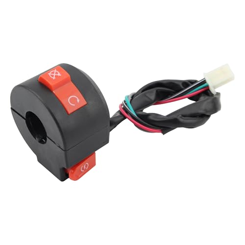 4 Wires Left Kill Start Stop Switch 22mm 7/8" Handlebar Start Switch Assembly Replacement for Speedy 50/Pony 50/VIP 50/Jet 50/Taotao Speedy 50cc 100cc 150cc ATV Quad 4 Wheeler Scooter