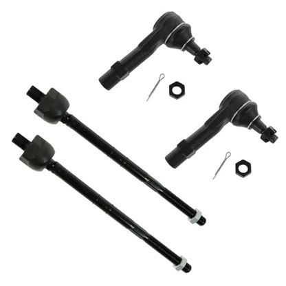 TRQ Inner and Outer Driver and Passenger Side Tie Rod Set 4 Piece - style: PSA55202