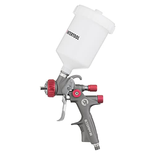INTERTOOL LVLP Air Spray Gun with 1.4 mm Nozzle - Easy to Use & Clean - Car Paint Sprayer and House DIY Painting, Primer, Clear & Top Coat - 600 cc Cup - PT08-0144