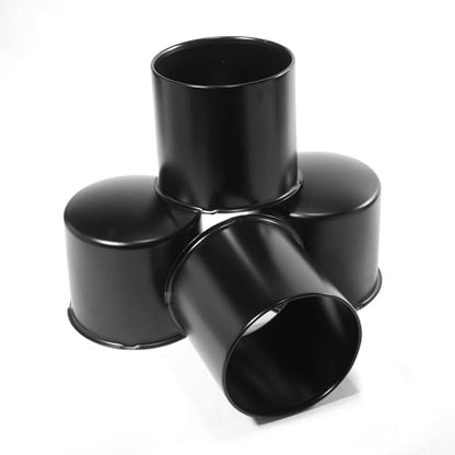 4Pcs 5.15" Stainless Trailer Wheel Center Caps, Matte Black - color: Matte Black, size: 5.15'' Hub 4.69" & 4.89" H