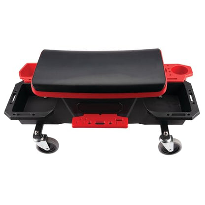 Performance Tool W85035 Rolling Mechanic Shop Stool Seat with Storage - style: Rolling Storage Garage Seat