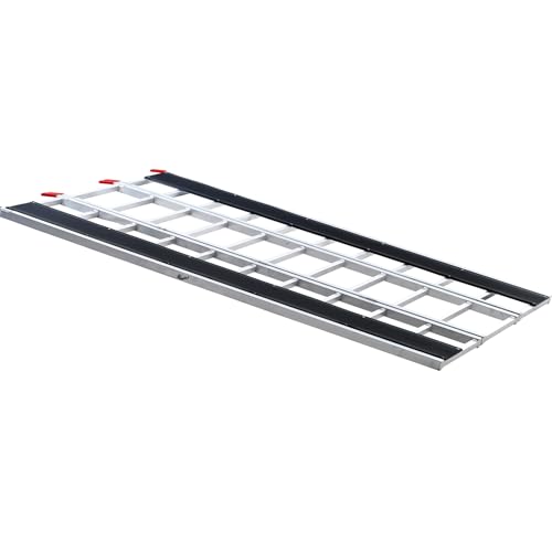 VEVOR Snowmobile Loading Ramp 85" x 54" Aluminum Foldable Ramps, 1500 LBS Capacity Loading Ramps for Motorcycle/Dirt Bike/Trailer/ATV/UTV/Garden Tractor/Lawn Mower - size: 1500 lbs