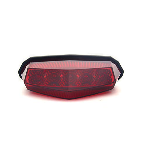Universal 10 LED Rear Tail Light Brake Stop Running Light for Standard Sport ATV Quad Dirt Bike (Red) - color: Red