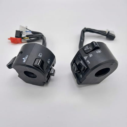 Universal 7/8" Motorcycle Handlebar Control Switch Set, Left & Right Controls with Turn Signal, Horn, Headlight High/Low, Start Stop & Kill Switch, 22mm Handlebar Switch for Motorcycle ATV Scooter