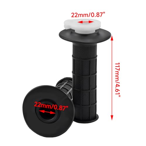 HIAORS 7/8" 22mm Mini Bike Throttle Handlebar Grips Compatible with Coleman CT200U CT200U-EX BT200X Baja Warrior MB200 Doodle Bug DB30 Motovox Massimo Predator 196cc 212cc 6.5hp Pit Dirt Bike Parts
