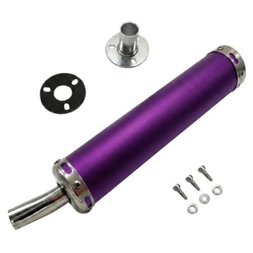 BADASS SHARKS 22mm Exhaust Muffler 2-Stroke 50cc-150cc Dirt Bikes Scooter - color: Purple