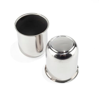 2Pcs 3.19" Stainless Trailer Wheel Center Caps, 3.62" H Chrome - color: Chrome, size: 3.19" Hub 3.62"H
