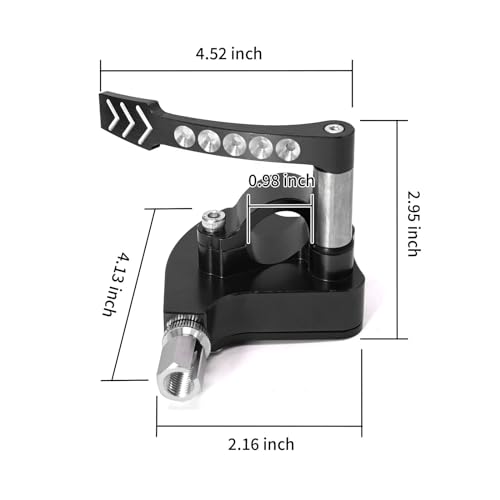 EATAKWARD 7/8" 22mm Universal Billet Throttle Thumb Assembly, ATV Throttle Lever Thumb Controller, Replacement for Yamaha Suzuki Polaris Can-Am Kawasaki Honda Arctic Cat KYMCO Dirt Bike ATV, Black - color: Black