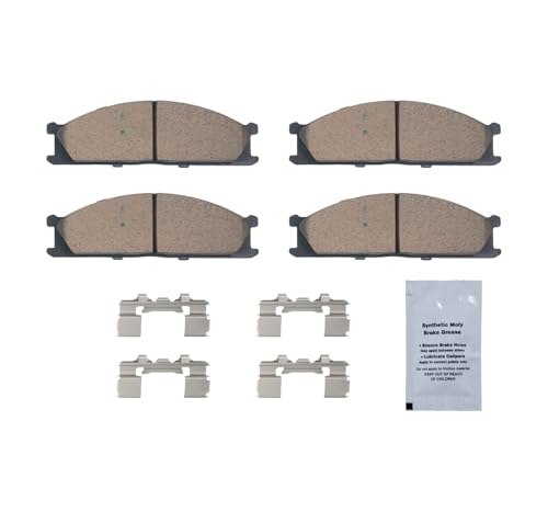 HUSCH Front Ceramic Brake Pads Kit Fit For Nissan Frontier 1998-2004 - size: D333-7228