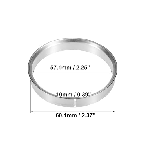 X AUTOHAUX 4pcs OD 60.1mm to ID 57.1mm Aluminum Alloy Car Hub Centric Rings Wheel Bore Center Spacer Hubrings - size: 60.1mm ID to 57.1mm OD