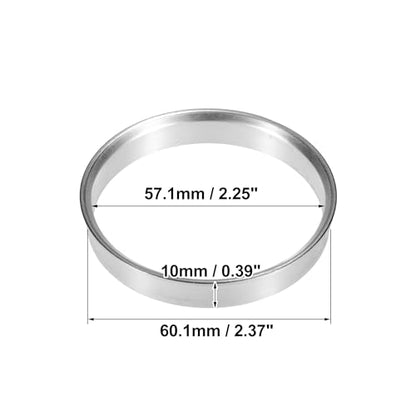 X AUTOHAUX 4pcs OD 60.1mm to ID 57.1mm Aluminum Alloy Car Hub Centric Rings Wheel Bore Center Spacer Hubrings - size: 60.1mm ID to 57.1mm OD