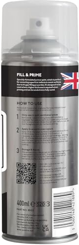 JENOLITE Primer Filler Aerosol Paint | BLACK | Flexible Primer with High Filling Properties | Fills Small Dents & Scratches for Smooth Finish | 400ml (13.5fl oz) - color: Black