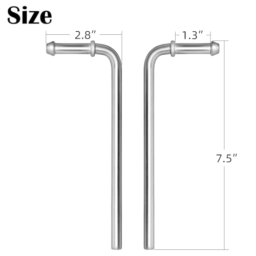 4Pcs Upgrade Exhaust Hanger Rod Stainless Steel 90° bend 7.5" Long ﻿