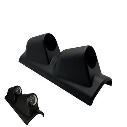 Universal Black 2" 52mm Double 2 Hole Pillar Gauge Pod Holder - size: Double