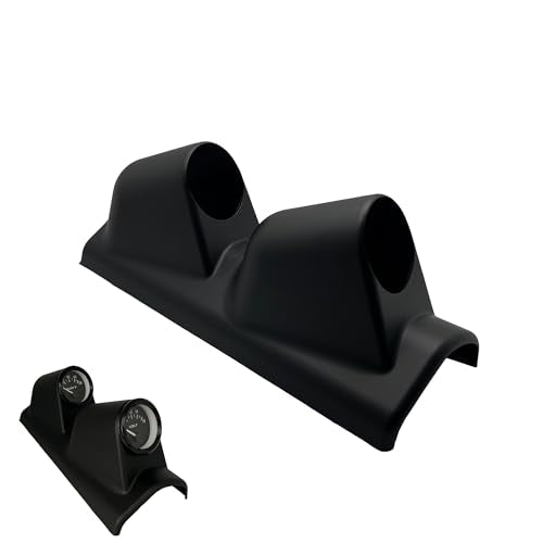 Universal Black 2" 52mm Double 2 Hole Pillar Gauge Pod Holder - size: Double
