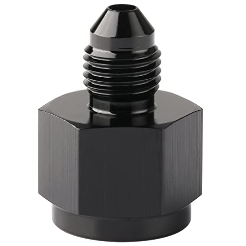6AN Female to 3AN Male Flare Reducer Adapter Fitting Connector Aluminum Black - color: Black, size: 6AN Female to 3AN Male