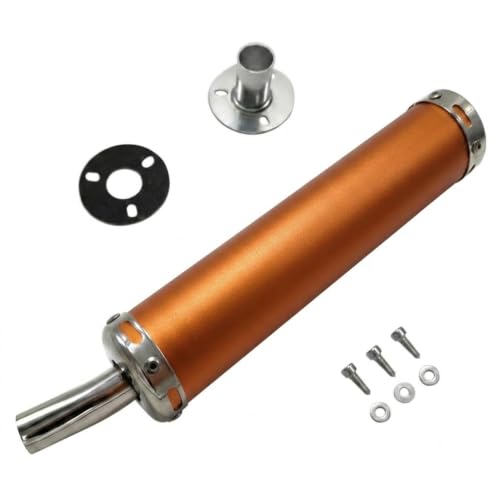 BADASS SHARKS 22mm Exhaust Muffler 2-Stroke 50cc-150cc Dirt Bike Scooter - color: Yellow