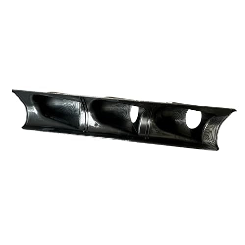 Universal Black 2" 52mm Triple 3 Hole Pillar Gauge Pod Holder - size: LONG CARBON