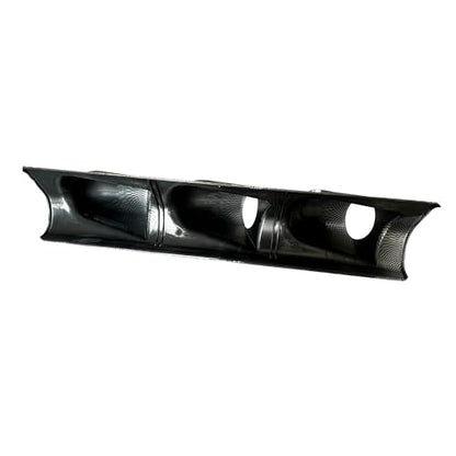Universal Black 2" 52mm Triple 3 Hole Pillar Gauge Pod Holder - size: LONG CARBON