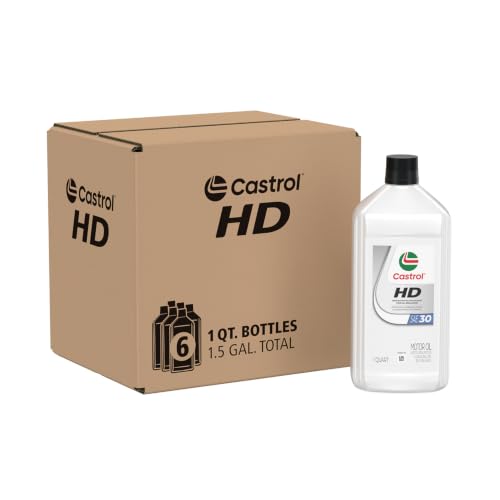 Castrol HD-30 Motor Oil, 1 Quart, Pack of 6