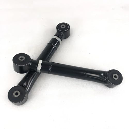 Adjustable Lower Suspension Control Arm and Adjustable Front Rear Upper Suspension Control Arm Replacement for 1993-1998 Grand Cherokee ZJ /1998-2006 Jeep Wrangler TJ - color: black