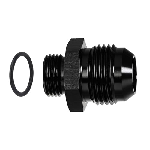 EVIL ENERGY 12AN Flare to 8AN ORB Male Fuel Rail Adapter Fitting Black - size: 8AN ORB to 12AN