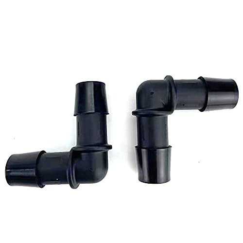 KDP Automotive Elbow Heater Hose Connector (L-5/8"-5/8"(Elbow: 16X16MM), pack of 2 - size: L-5/8"x5/8" (Elbow: 16x16mm)