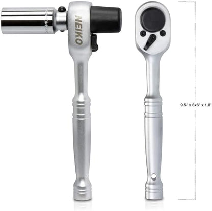 Neiko 03029A 1/2" Scaffold Ratchet Wrench | 9.5” Length | 36 Tooth Hammer Tip Head | Includes 7/8” 6 Point Deep Socket | Cr-V Steel … - size: 1/2" Drive, style: Scaffold Ratchet