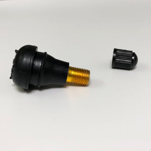 50Pcs TR412 Tubeless Valve Stems, Black Rubber Snap-in Valves Tubeless Tire Valve Stems Replacement for Tubeless 0.453 inches Rim Holes on Standard Auto Tires - size: TR412-50pcs