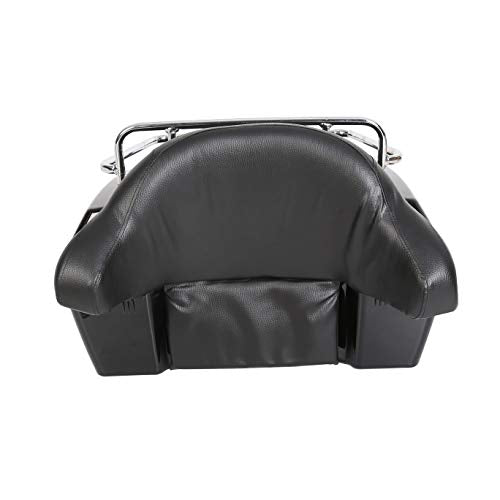 ECOTRIC Motorcycle Trunk and Front Fairing Batwing with Windshield - color: Black, size: One Size