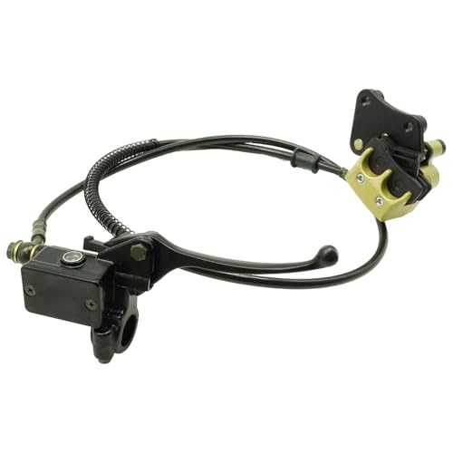 Front Hydraulic Disc Brake Master Cylinder Caliper Assembly with Brake Pads Replacement for Taotao DB10 DB14, Replacement for SSR125 SSR110, for 50cc 70cc 90cc 110cc 125cc Dirt Pit Bike ATV