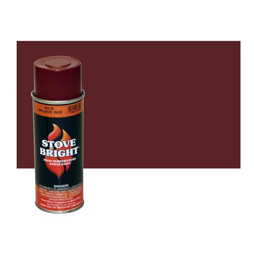 Stove Bright High Temp Spray Paint, Metallic, Up To 1200 Degrees, 12 Ounce (Pack of 1), 6319 - Mojave Red - color: 6319 - Mojave Red