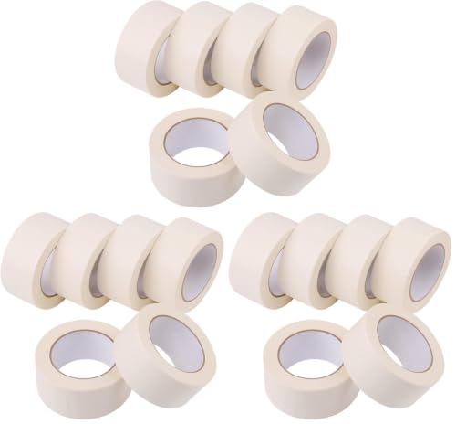 Lichamp Wide Masking Tape 2 inches, 18-Pack White Masking Tape Bulk Multi Pack, General Purpose & High Performance, 1.95 inches x 55 Yards x 6 Rolls (330 Total Yards) - size: 2 inches (Pack of 3)