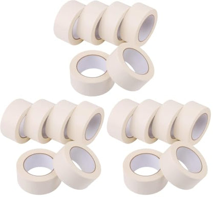Lichamp Wide Masking Tape 2 inches, 18-Pack White Masking Tape Bulk Multi Pack, General Purpose & High Performance, 1.95 inches x 55 Yards x 6 Rolls (330 Total Yards) - size: 2 inches (Pack of 3)