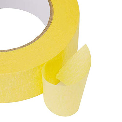 Lichamp 36mm x 55m Yellow Automotive Masking Tape for Painting, Auto Body Yellow Painters Tape for Car Detailing, 1.4 inch x 60 Yards - size: 1.42 inches